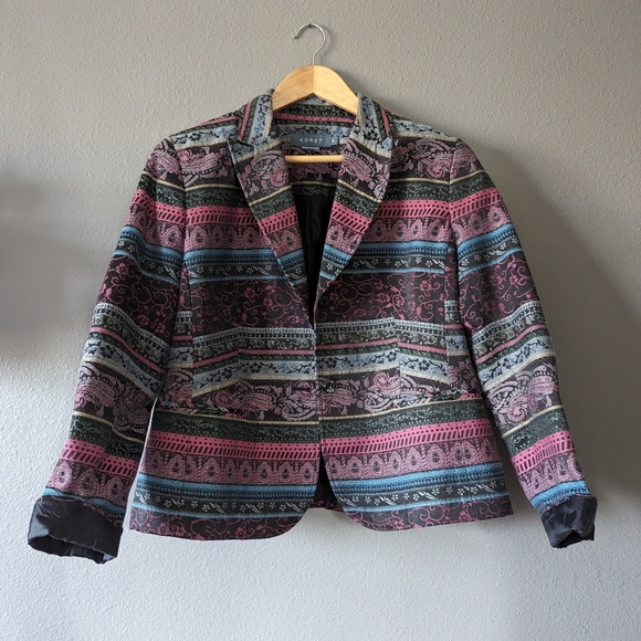 Koret Grandmacore Textured Blazer With Shoulder Pads Size 10 - Picture 1 of 7